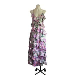 Belle Badgley Mischka Floral Whimsy Maxi Dress: Size 2